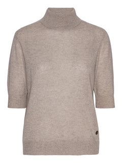 Jamaica Lady Sleeve High Neck - Sand Melange