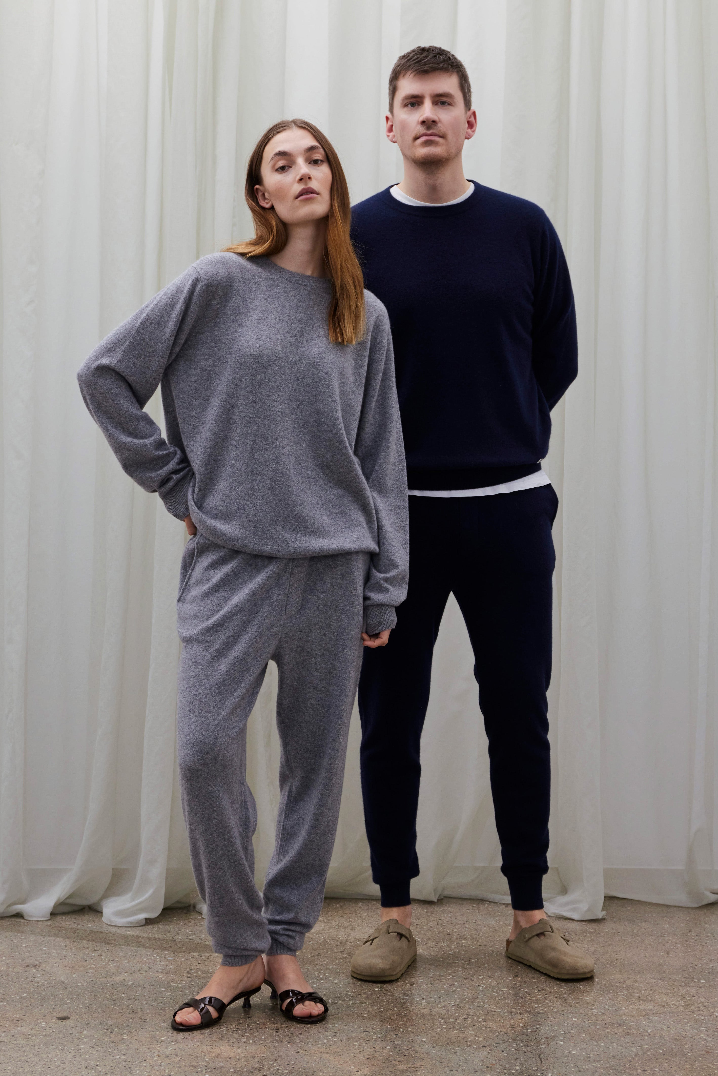 Beta Studios Jim Pants Cashmere Pants Grey Melange