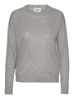 Kamille Heart Long Sleeve - Grey Melange