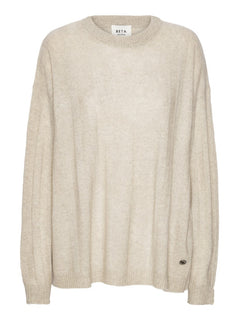 Karen Oversized O-Neck - Sand Melange