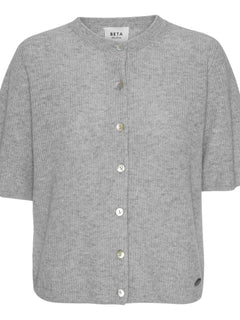 Karla Lady Sl Cardigan - Light Grey Melange