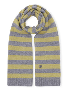 Lareen Striped Scarf - Grey Melange/Limelight