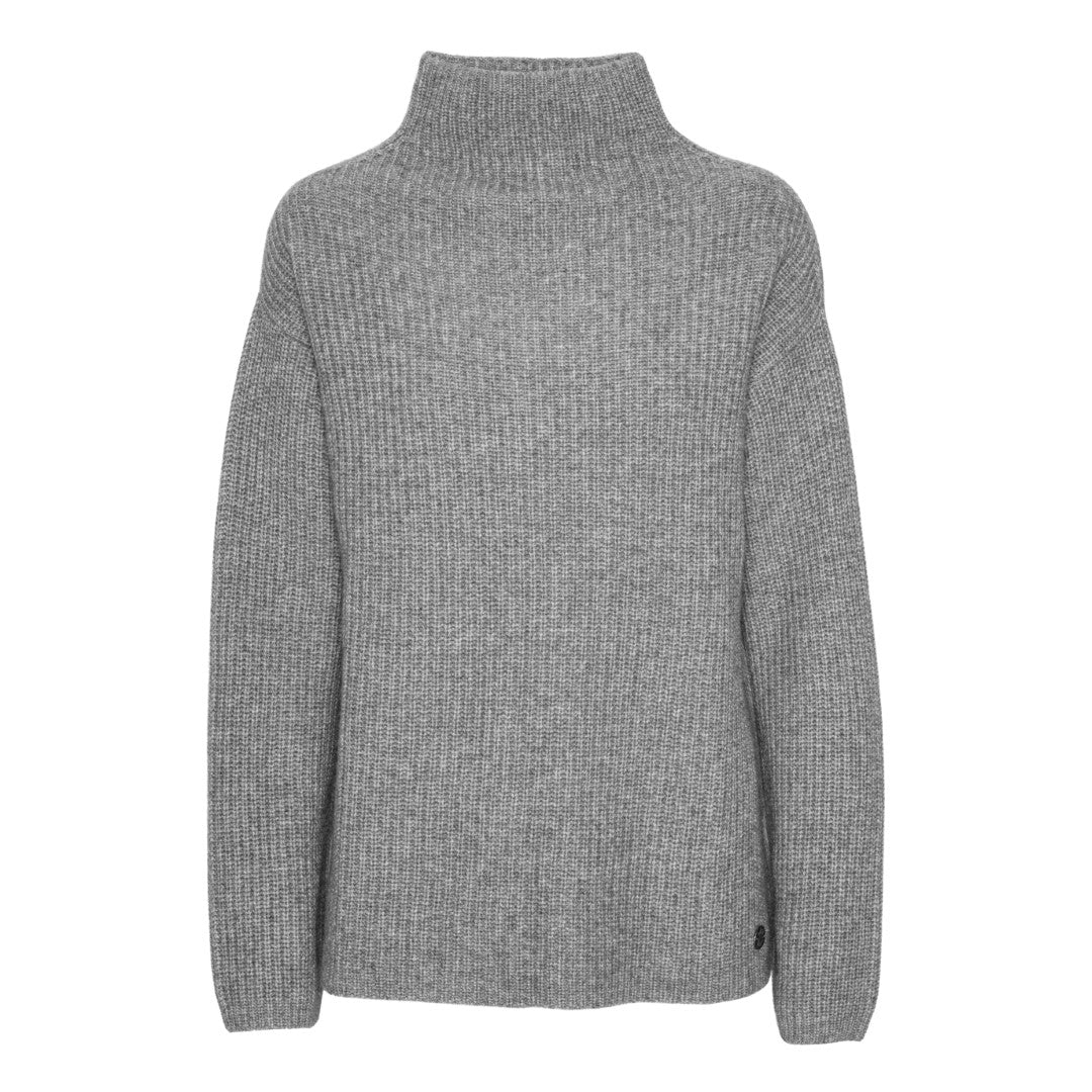 Beta Studios Laya Turtle Neck Uld/Cashmere Tops Grey Melange