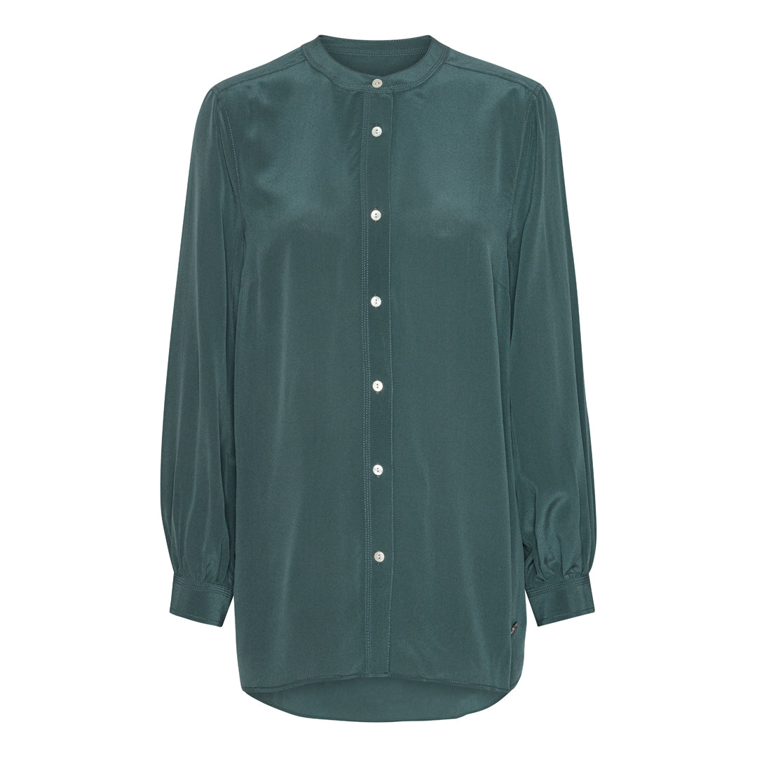 Beta Studios Linka Silk Shirt Shirt Balsam Green
