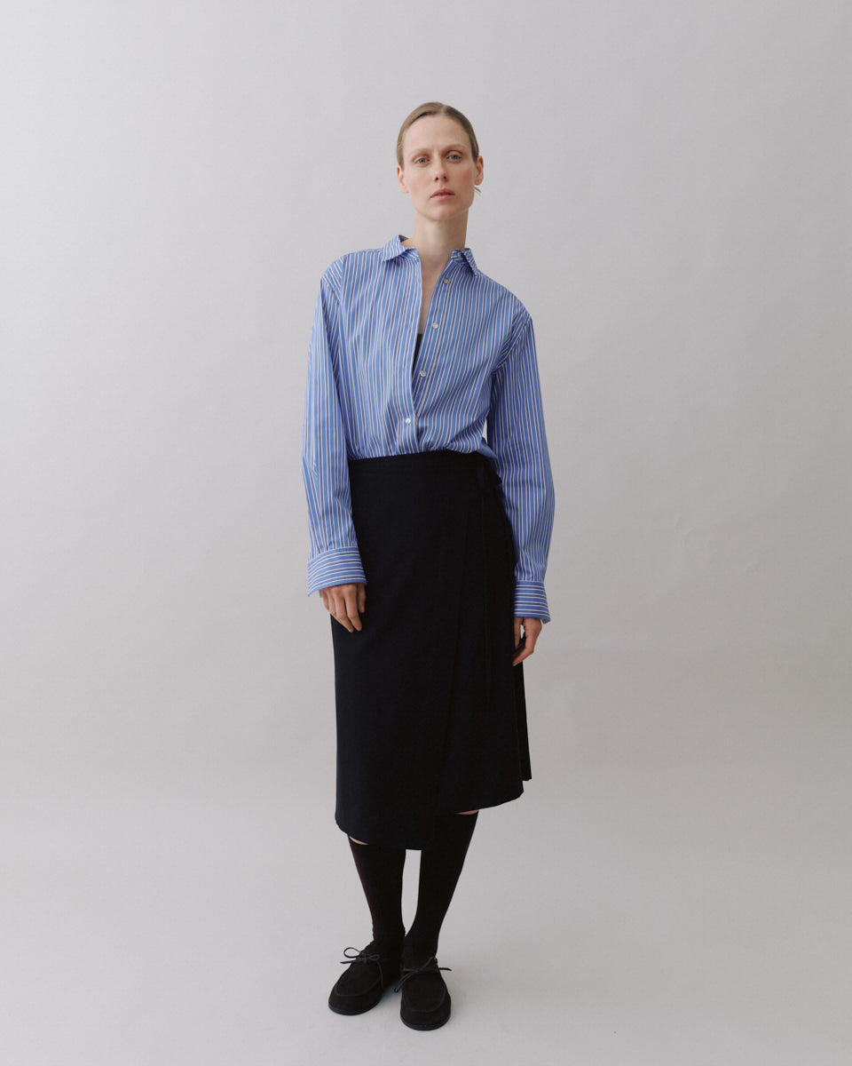 Beta Studios Nanaki Striped Shirt Shirt Palace Blue