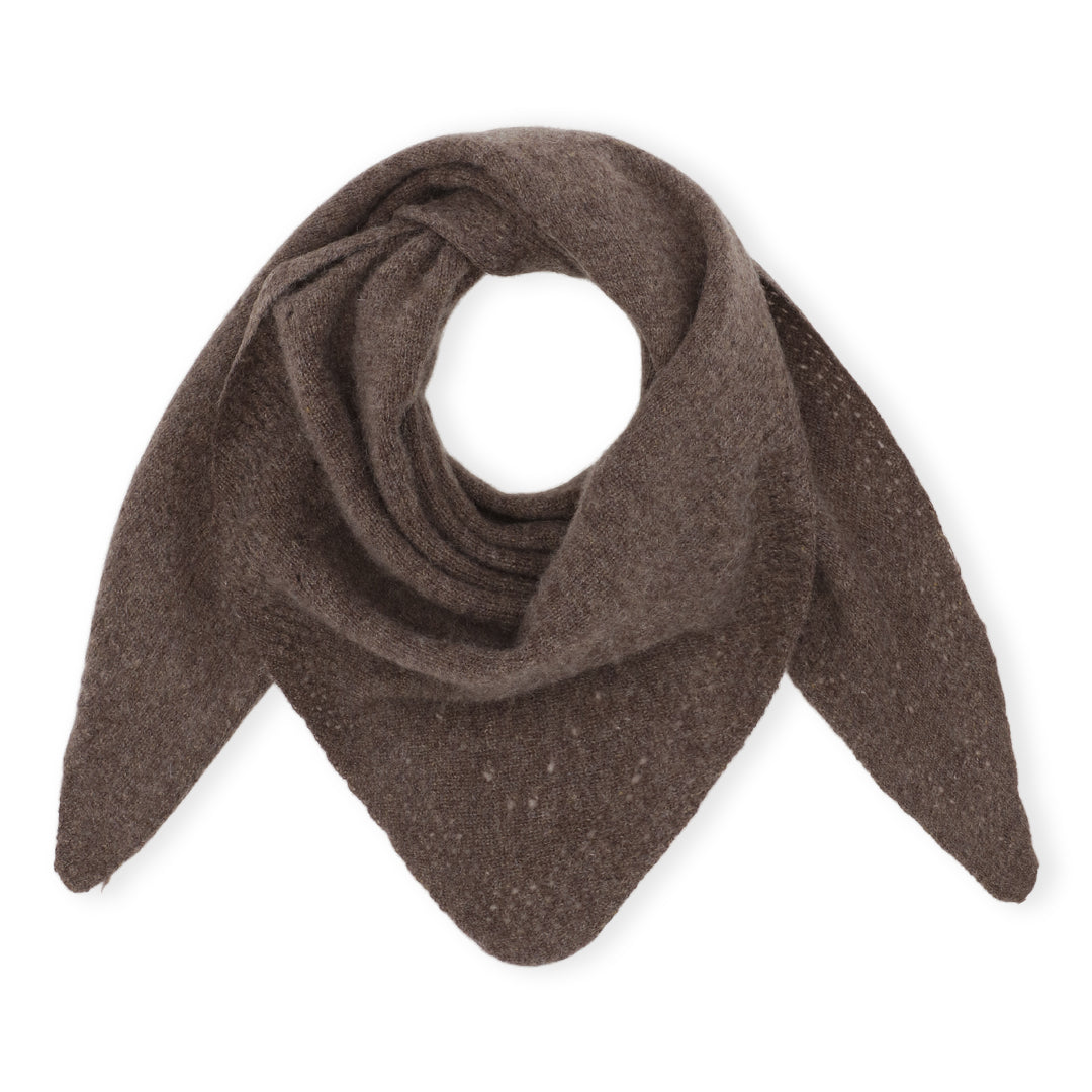 Beta Studios Nilo Medium Triangle Scarf Accessories Cashmere Walnut