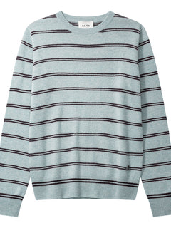 Noa O_neck Stripe - Pearl Blue/Ripe Fig