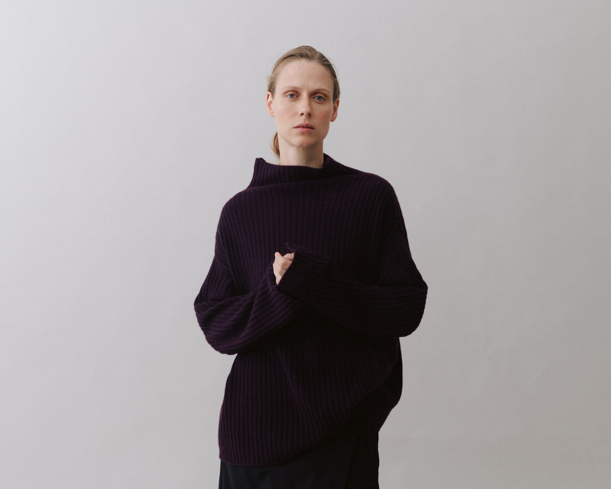 Beta Studios Norah Turtleneck Uld/Cashmere Tops Dark Fig