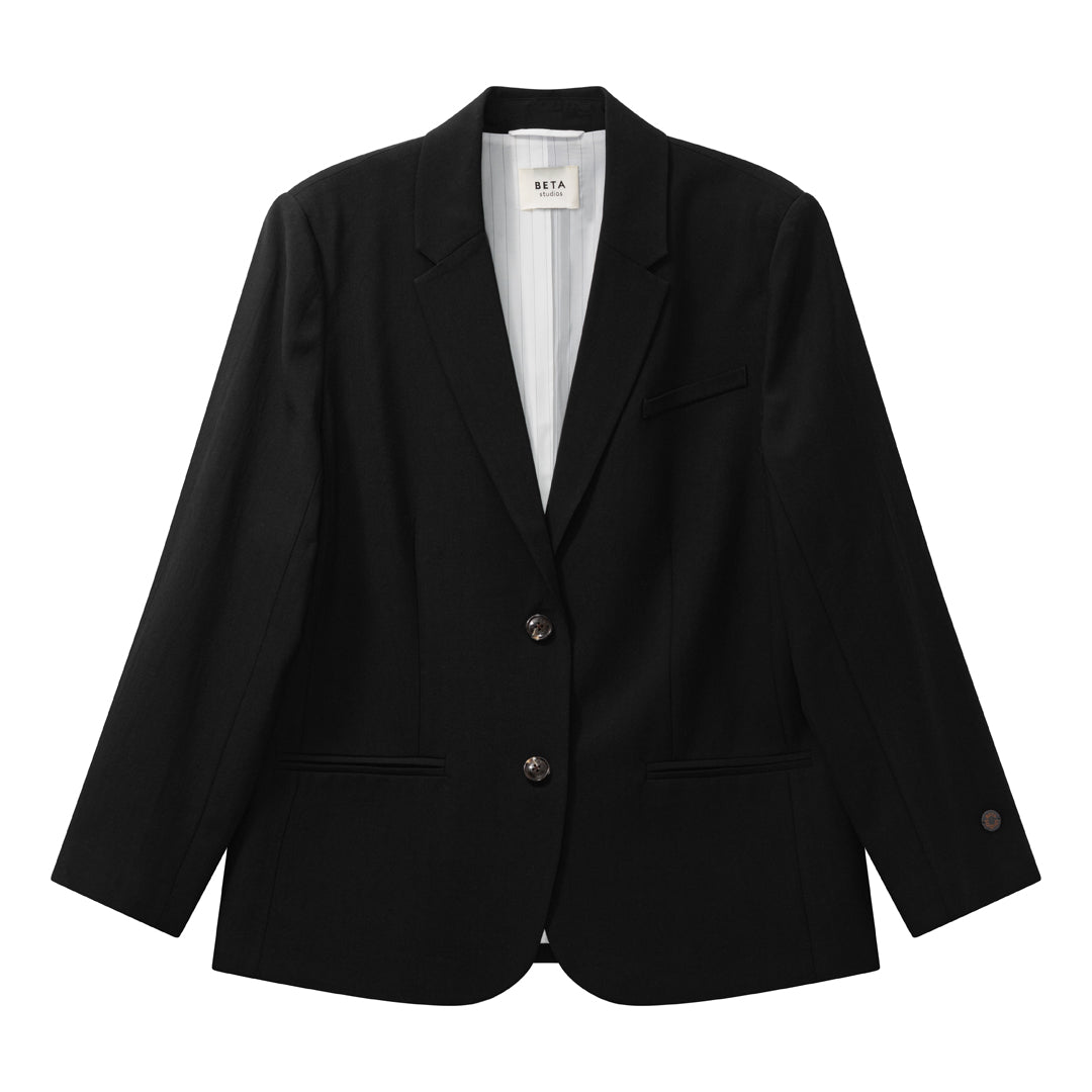 Beta Studios Nynne Wool Blazer Jacket Black