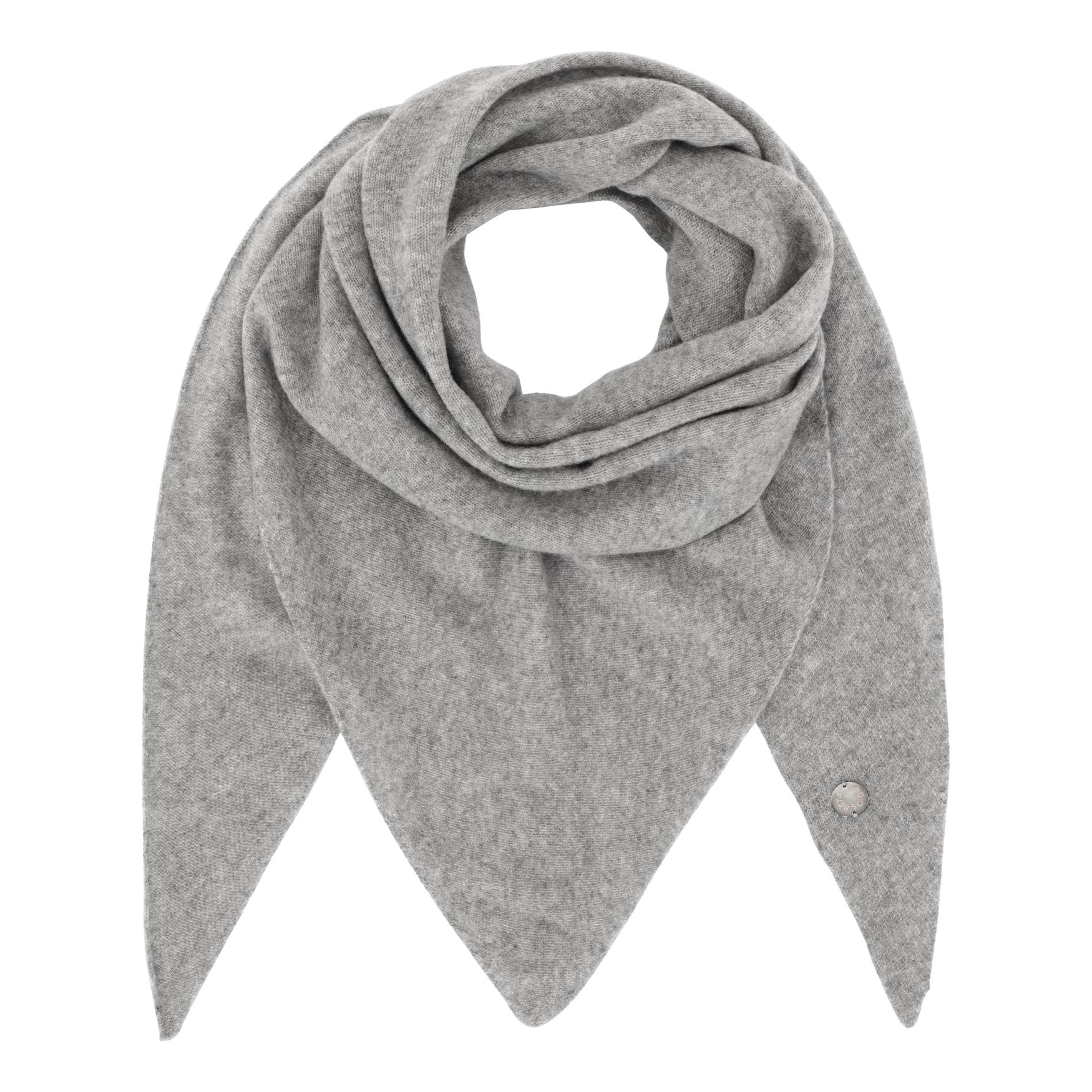 Beta Studios Andrea Triangle Scarf Accessories Cashmere Grey Melange