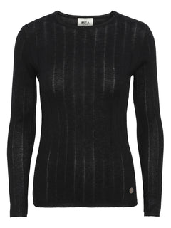 Cala Long Sleeve Tee Cashmere/Silk - Black